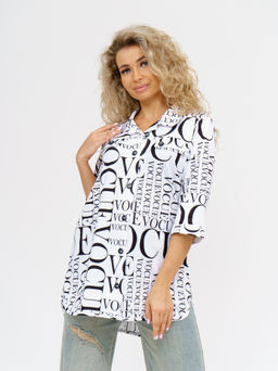 445 Туника "Буквы на белом"