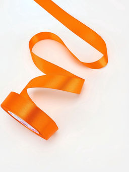Цена за 3 шт. Лента атласная, 20 мм, 231 м, ярко-оранжевая №25 - Арт узор фото 2
