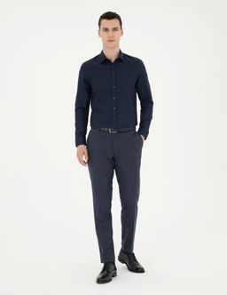 Lacivert Slim Fit Uzun Kollu G_mlek - Pierre cardin фото 4