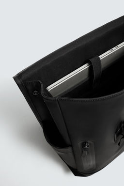 RUBBERISED BACKPACK WITH FLAP - Zara фото 4