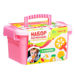 Погремушки с прорезывателями для зубов «Фруктики. Апельсин», набор 4 шт.