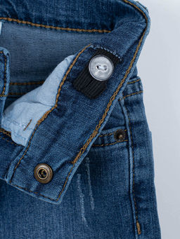 Джинсы прямые Синие - Bungly фото 5