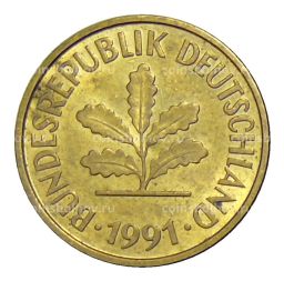 5 пфеннигов 1991 года F Германия