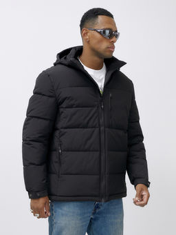 Куртка спортивная мужская зимняя большого размера черного цвета 617Ch - Wonderrman фото 9