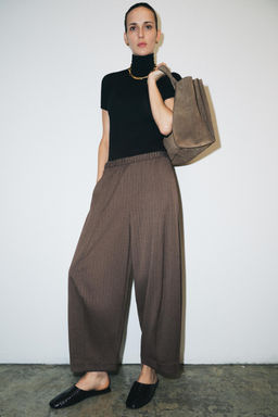 ZW COLLECTION WIDE-LEG TROUSERS - Zara фото 8