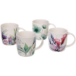 Цена за 2 шт. Кружка керамическая 350мл "Цветы акварель"