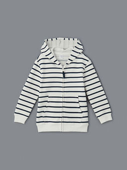 ?izgili Erkek ?ocuk Fermuarl? Sweatshirt