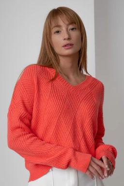 Джемпер ДЖв 1364-1 Коралловый