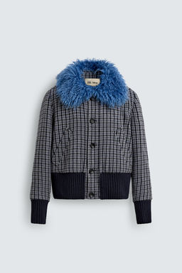 CONTRAST CHECK BOMBER JACKET HARRY LAMBERT FOR ZARA X DISNEY  фото 7