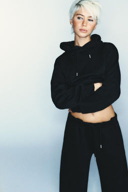 PANTAL?N FELPA WIDE LEG / Negro - Zara фото 2