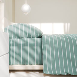 Постельное бельё Этель 1.5сп Mint stripes 143х215 см,150х214 см,70х70см-2 шт, 100% хлопок,поплин  фото 14