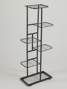 Подставка для цветов Greengo, 6 полок, 44×22×105 см, напольная, металл, тёмно-серая