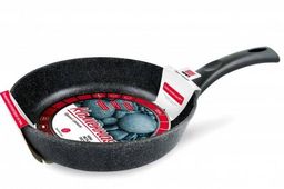 Сковорода "Каменная" Чёрный гранит несъемная ручка, 24 см