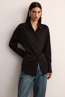 Рубашка из сатина с завязками - Mollis фото 3