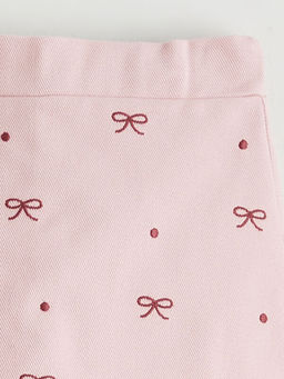 Fiyonk Nak??l? K?z ?ocuk ?ort Etek ve K?lotlu ?orap