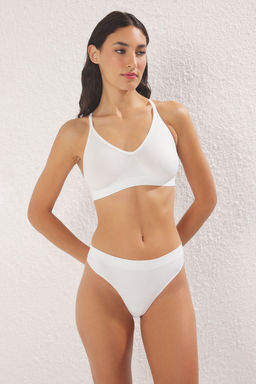 TRENDYOLMILLA Ekru-Kahverengi 2li Paket Seamless/Dikissiz Tanga Orme Kulot THMSS25KU00012  фото 4