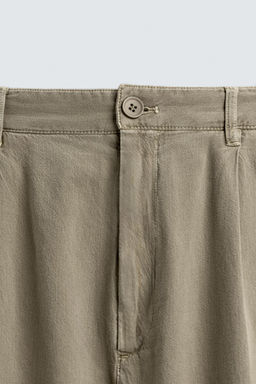 LOOSE-FITTING COTTON/LINEN TROUSERS - Zara фото 8