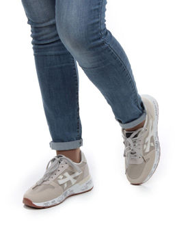 05-6026-209 BEIGE/GRAY Кроссовки женские (искусственные материалы) - No name фото 4