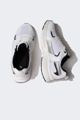 Женские спортивные туфли из искусственной кожи на шнуровке с зубчатой подошвой - Defacto фото 7