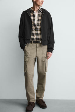 RELAXED FIT CARGO TROUSERS - Zara фото 5