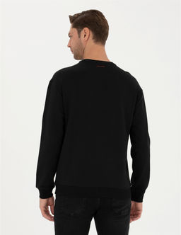 Siyah Regular Fit Sweatshirt - Pierre cardin фото 5