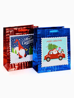 Набор подарочных пакетов «Новый год», 2 шт,  25,4 × 30,5 × 12,7 см