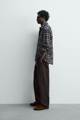 CHECK FLANNEL SHIRT - Zara фото 4