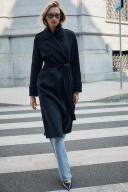 WOOL COAT WITH BELT