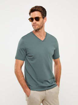 V Yaka K?sa Kollu Penye Erkek Ti??rt