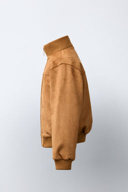 CAZADORA BOMBER EFECTO ANTE / Tostado - Zara фото 4