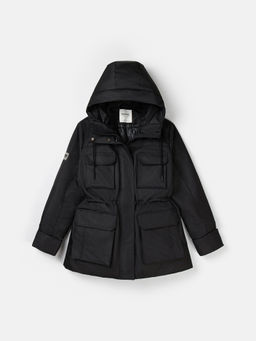 Парка демисезонная "Уголь" женская