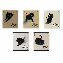 Цена за 5 шт. Тетрадь общая ученическая ErichKrause Blur Cat, 36 листов, клетка_MIX-PACK  фото 2