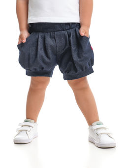Шорты для девочки UD 0817 синий - Mini maxi фото 3