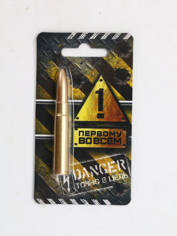 Ручка шариковая, синяя паста, пластик, пуля, на подложке Первому во всём - Artfox фото 5