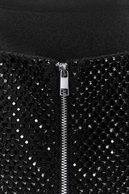 BEADED MESH TOP - Zara фото 9