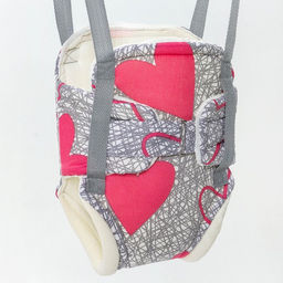 Прыгунки №1, 2в1 Розовые сердечки (прыгунки, качели, тарзанка)