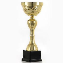 Кубок 134B, наградная фигура, золото, подставка пластик, 31.3×11.8×9.2 см.