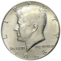 1/2 доллара (50 центов) 1968 года D США
