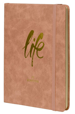 Ежедневник А5 недатированный LOREX CHIC 96 л. пыльно-розовый, искусственная кожа, фольга, ...