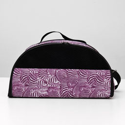 Сумка - переноска для животных, раскладная полукруглая, нейлон, 41 х 20 х 23 см, микс расцветок 4940 - Пижон фото 2