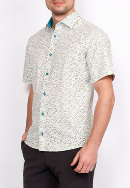 Сорочка мужская короткий рукав GREG 143/107/5432/KZS/1 STRETCH  фото 9