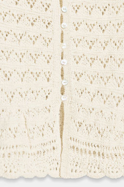 CHAQUETA PUNTO POINTELLE MANGA CORTA / Crudo - Zara фото 9