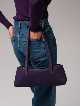 Замшевая сумка Raduy DBR 31127 виноградный  фото 4