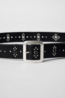 LEATHER BELT WITH EYELETS AND STUDS KATE MOSS X ZARA  фото 3