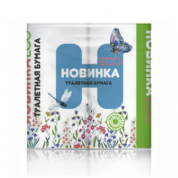Туалетная бумага "Новинка ЭКО" 4 рулона, 2 слоя, белая, целлюлозное сырье арт. ФР-00004489
