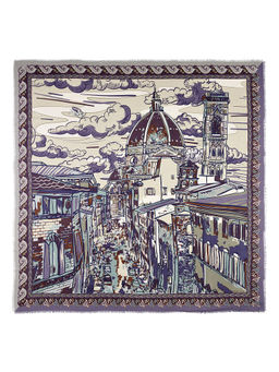 Платок жен. шелк+шерсть+мод 120х120 E16-7273-09 - Eleganzza фото 2