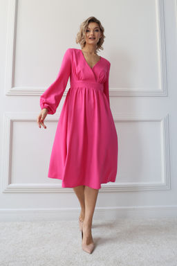 Платье с лифом на запах - Looklikecat фото 2