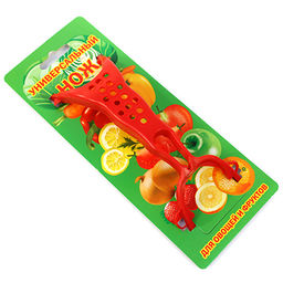 Овощечистка Универсальная 17х5,8см, 2-х сторонняя, плавающее лезвие, пластиковое основание, на картоне (Россия)