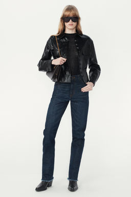 FAUX LEATHER PEPLUM JACKET - THE ITEM ZARA WOMAN фото 5