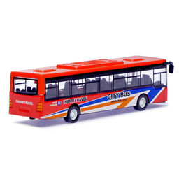 Автобус металлический Междугородний, инерционный, масштаб 1:43, цвет красный - Автоград фото 3